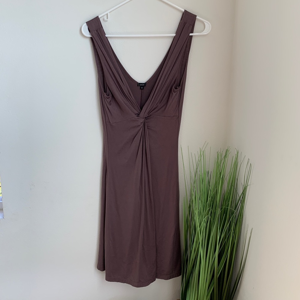 muted plum or mauve dress
